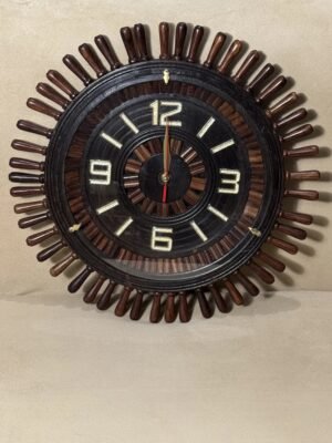 18" Wooden Wall Clock - Image 2