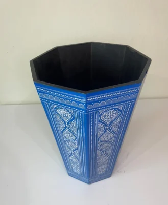 Naqshi Art Wooden Dustbin - Image 3