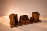wooden office desk organizer