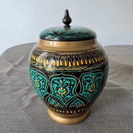 Green Naqshi Art Candy Jar