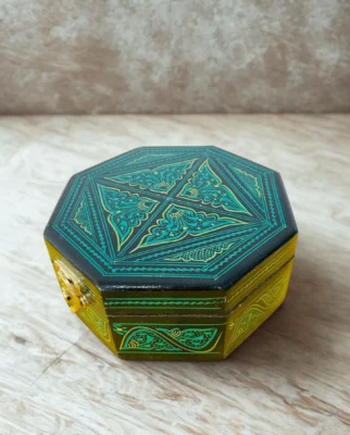 Diagonal Naqshi Wooden Jewelry Box
