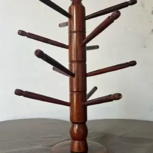 Wooden Bangle Stand – 12-Rod Chori Organizer