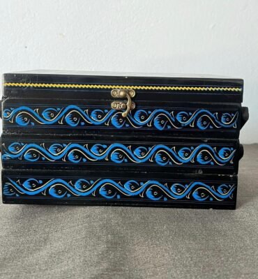 Naqshi Art Jewelry Box – Blue 3 Layer - Image 4
