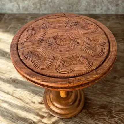 7-Portion Wooden Dry Fruit Table