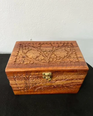 Wooden Jewelry Box -3 Layer Carved