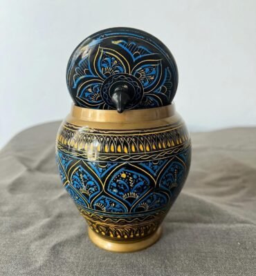 Blue Naqshi Art Candy Jar .