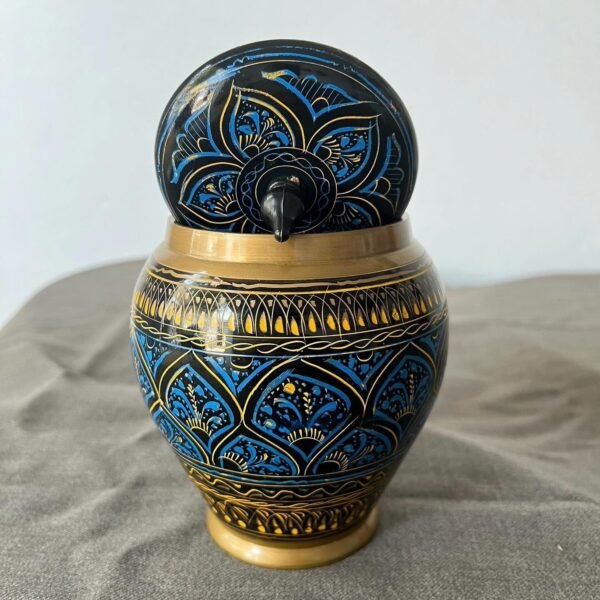 Blue Naqshi Art Candy Jar .