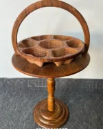 7-Portion Wooden Dry Fruit Table