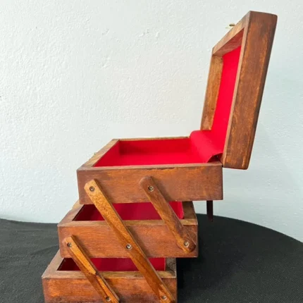 Wooden Jewelry Box -3 Layer Carved