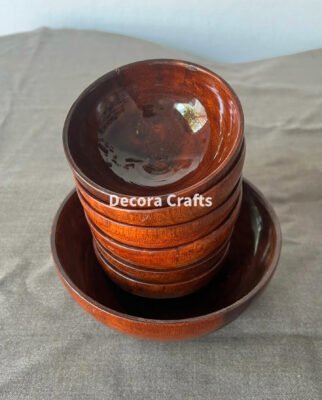 Wooden Bowl Set – 7 Pieces