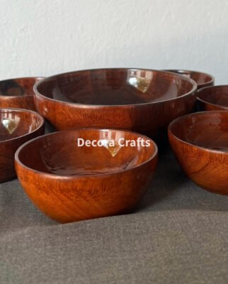 Wooden Bowl Set – 7 Pieces