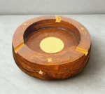 Wooden Round Ashtray