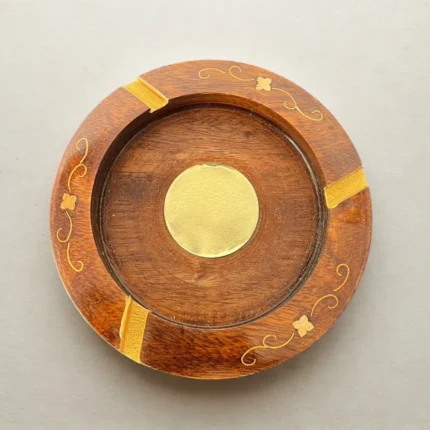 Wooden Round Ashtray
